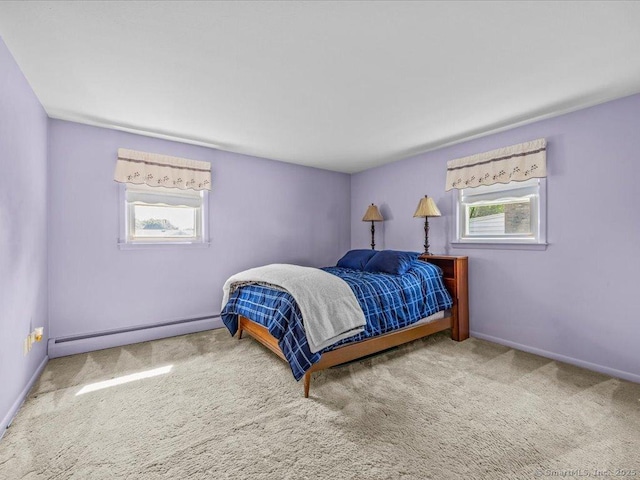 55 Oxbow Dr, Meriden, CT 06450 - bedroom featuring a baseboard heating unit and carpet floors
