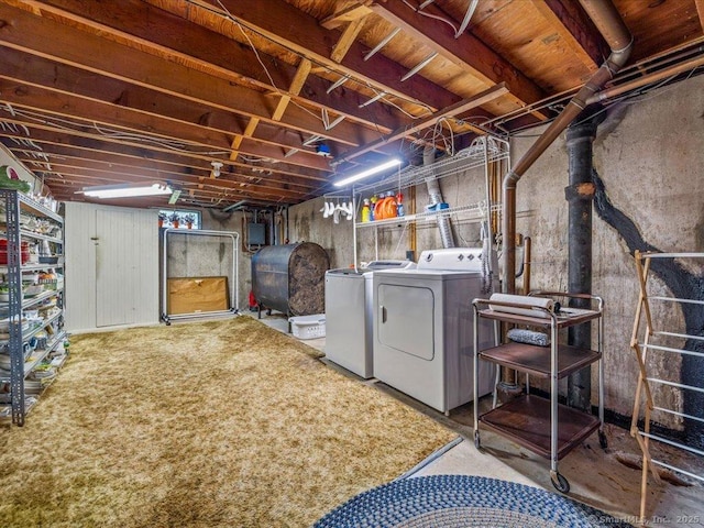 55 Oxbow Dr, Meriden, CT 06450 - unfinished below grade area featuring washer and clothes dryer and heating fuel