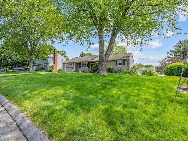55 Oxbow Dr, Meriden, CT 06450 - single story home featuring a garage and a front lawn