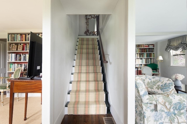 163 Dublin Rd, Canaan, CT 06031 - staircase featuring wood finished floors