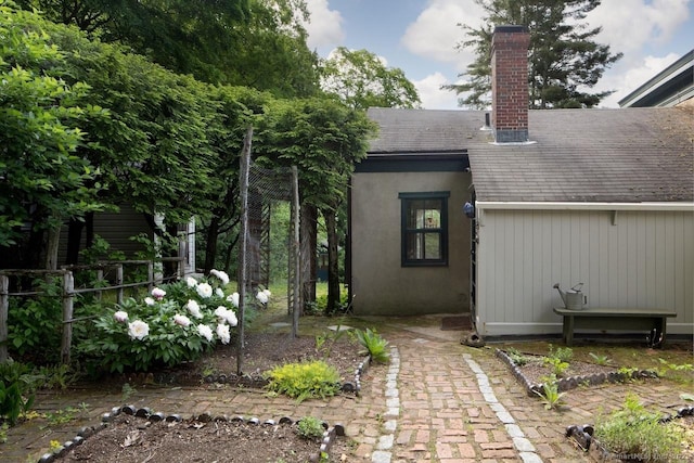 163 Dublin Rd, Canaan, CT 06031 - view of side of property featuring a chimney and roof with shingles