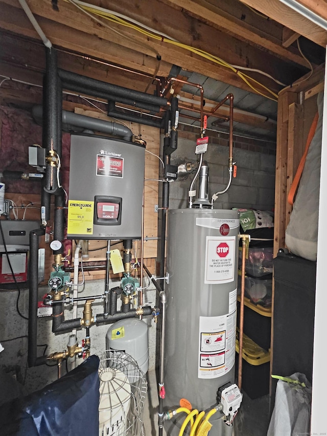 23 Teach St, Enfield, CT 06082 - utility room featuring gas water heater and water heater