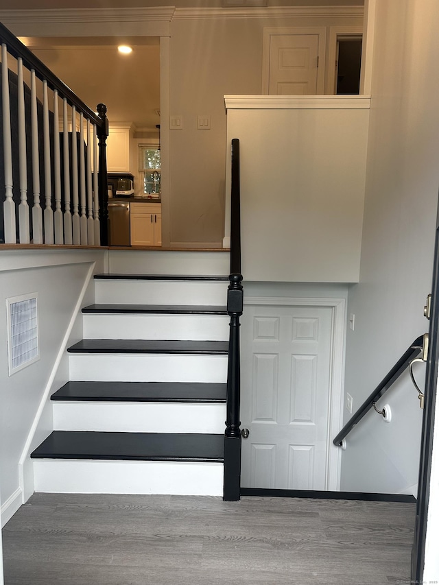 305 Rambler St, Bristol, CT 06010 - stairs featuring wood finished floors