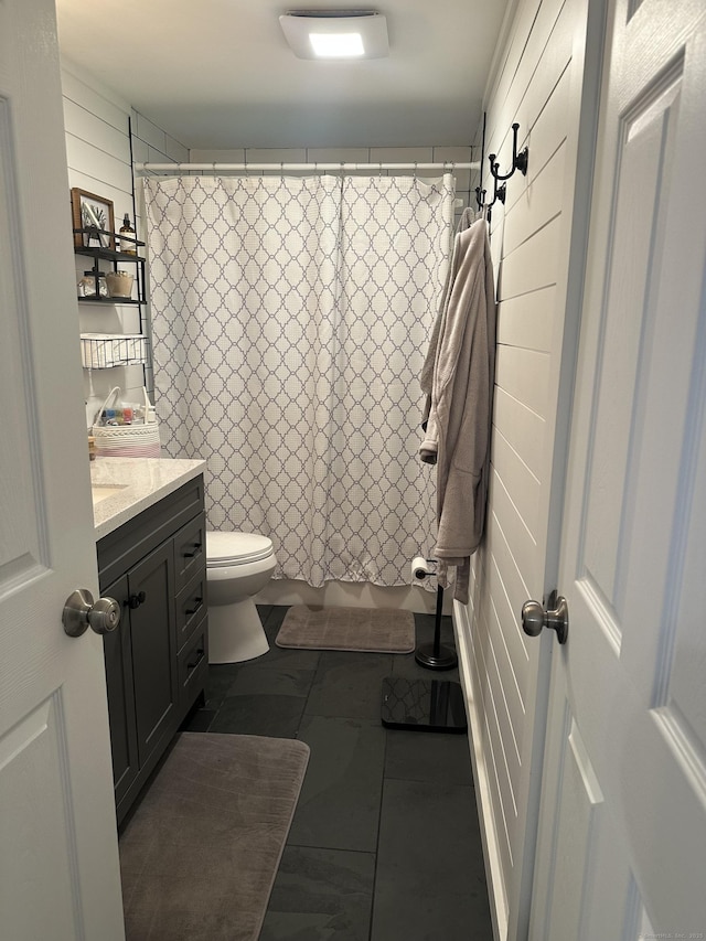 305 Rambler St, Bristol, CT 06010 - full bathroom featuring vanity, curtained shower, and tile patterned flooring