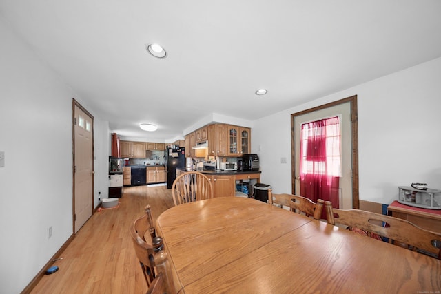 136 Reynolds Bridge Rd, Thomaston, CT 06787 - dining room with light wood finished floors and recessed lighting