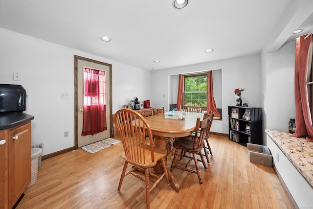 136 Reynolds Bridge Rd, Thomaston, CT 06787 - dining area featuring light wood-style floors and recessed lighting