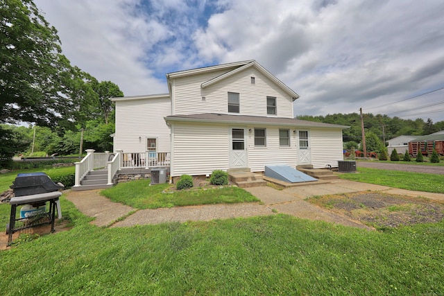 136 Reynolds Bridge Rd, Thomaston, CT 06787 - rear view of house featuring a yard and a deck