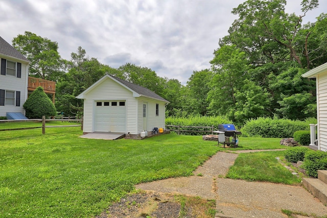 136 Reynolds Bridge Rd, Thomaston, CT 06787 - view of yard featuring an outdoor structure and a detached garage