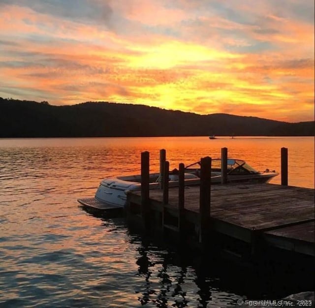 42 Long River Rd, Sherman, CT 06784 - dock with a water and mountain view