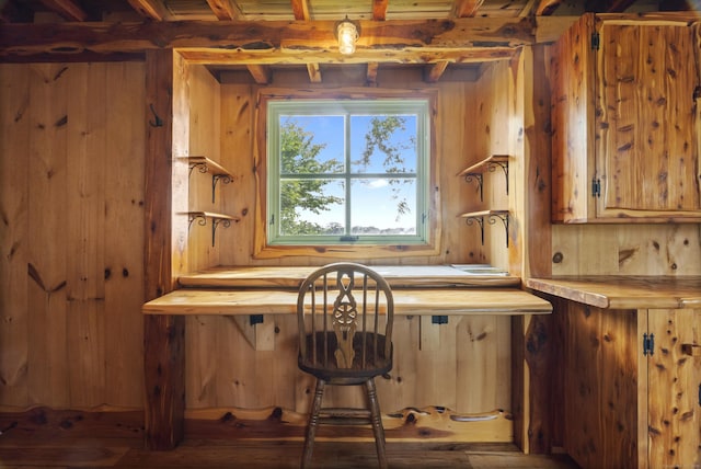 0 Ely Mdws, Lyme, CT 06371 - kitchen featuring wooden walls and wood finished floors