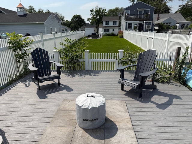 96 Chalker Beach Rd, Old Saybrook, CT 06475 - deck featuring a fenced backyard
