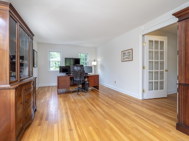 109 Westport Rd, Wilton, CT 06897 - office area featuring light wood-type flooring and baseboards