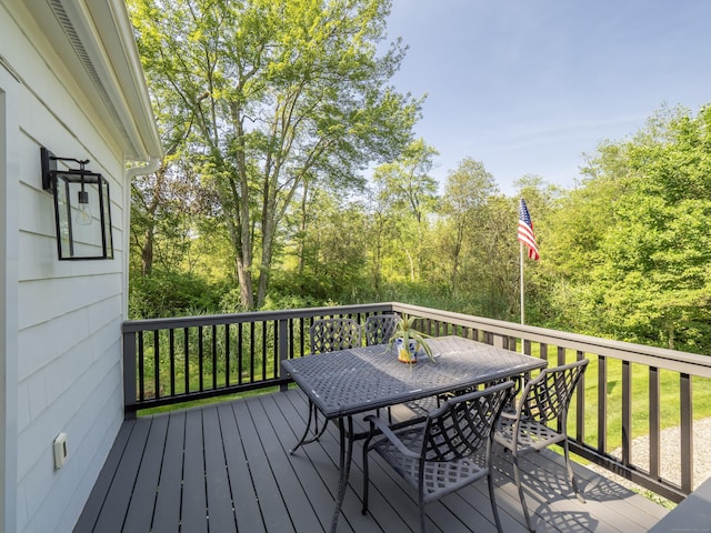 109 Westport Rd, Wilton, CT 06897 - wooden deck with outdoor dining area