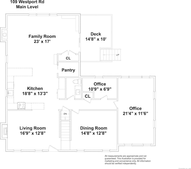 109 Westport Rd, Wilton, CT 06897 - view of floor plan / room layout