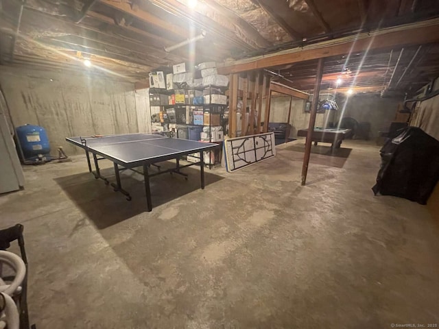 475 Niederwerfer Rd, South Windsor, CT 06074 - rec room with unfinished concrete floors