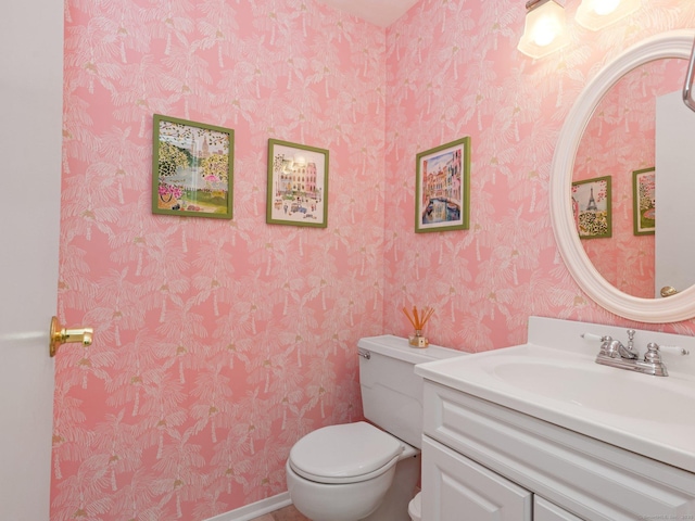 155 Brewster St Apt 3K, Bridgeport, CT 06605 - bathroom featuring wallpapered walls and vanity