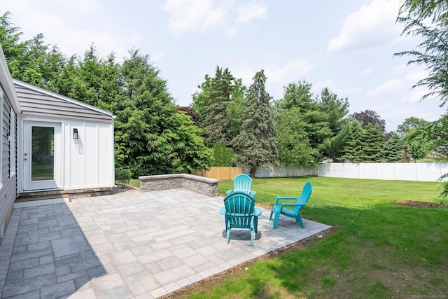 114 Boulter Rd, Wethersfield, CT 06109 - fenced backyard with a patio