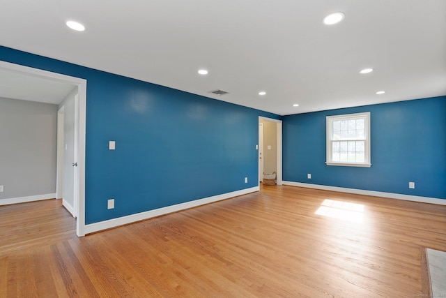 114 Boulter Rd, Wethersfield, CT 06109 - unfurnished room with light wood-style floors and recessed lighting
