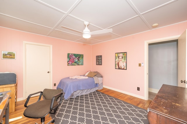 45 Harris Fuller Rd, Preston, CT 06365 - bedroom featuring wood finished floors and a ceiling fan