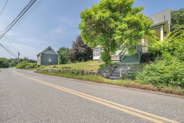 45 Harris Fuller Rd, Preston, CT 06365 - view of asphalt street with stairway