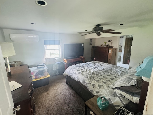 34 Park St, Griswold, CT 06351 - carpeted bedroom with a wall unit AC and ceiling fan