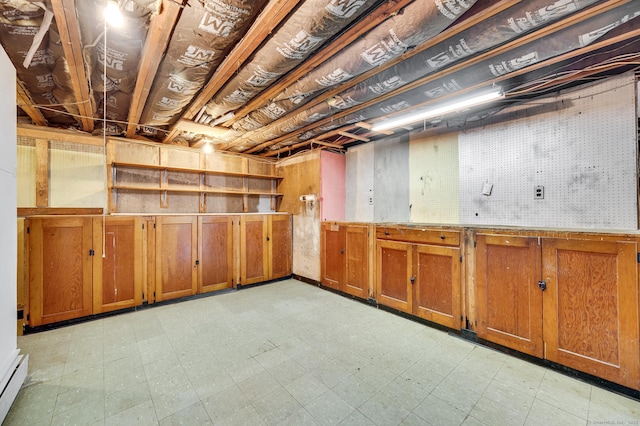 442 Merrow Rd, Tolland, CT 06084 - unfinished basement featuring light flooring and baseboard heating
