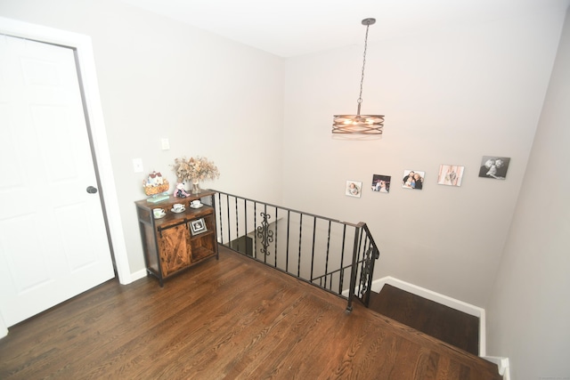 4 Whisconier Vlg Unit 4, Brookfield, CT 06804 - stairs featuring wood finished floors and a chandelier
