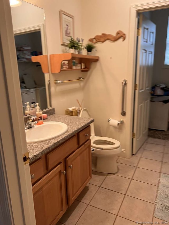 42 Bluff St, Westbrook, CT 06498 - half bath featuring vanity and tile patterned flooring