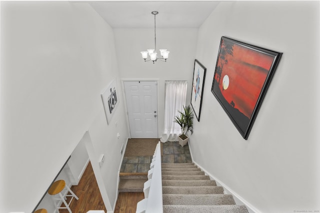 32 Glenview Dr Unit 32, Cromwell, CT 06416 - entrance foyer with stairway and a chandelier