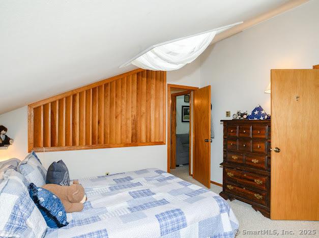 172 Old Farms Rd Unit 172, Torrington, CT 06790 - bedroom featuring carpet floors and lofted ceiling