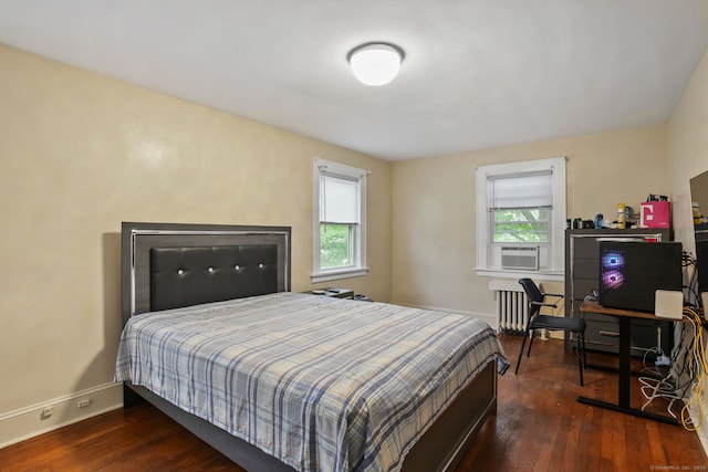 73 Atwater St, Bridgeport, CT 06604 - bedroom featuring multiple windows, hardwood / wood-style floors, and cooling unit