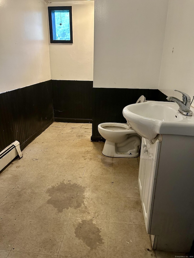 71 Saddle Rd, Norwalk, CT 06851 - half bath with vanity and a wainscoted wall