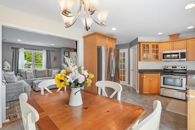 36 Ernest Ave, Waterbury, CT 06708 - dining room featuring a chandelier and recessed lighting