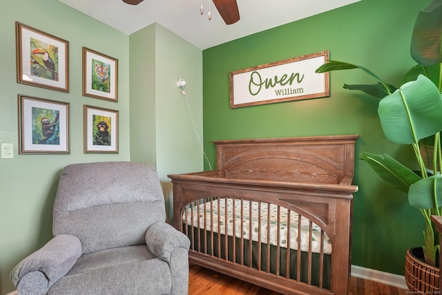 36 Ernest Ave, Waterbury, CT 06708 - bedroom featuring wood finished floors and a ceiling fan
