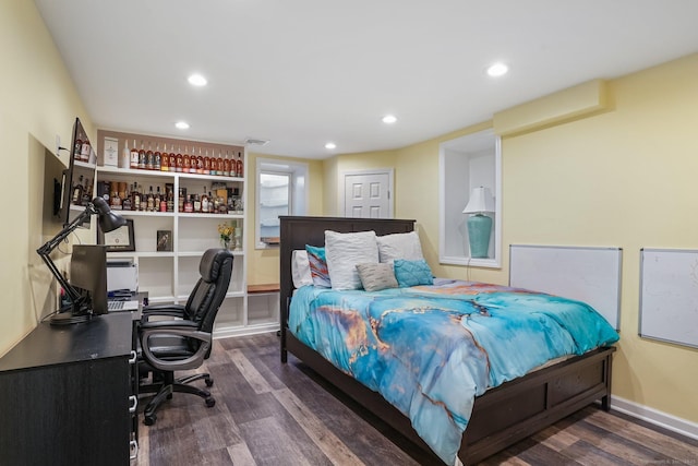 36 Ernest Ave, Waterbury, CT 06708 - bedroom with wood finished floors, an office area, and recessed lighting