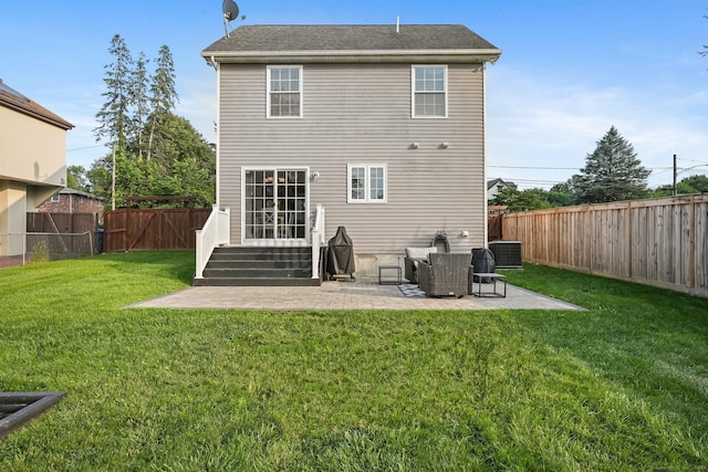 36 Ernest Ave, Waterbury, CT 06708 - back of house with a patio area, a fenced backyard, a gate, and entry steps
