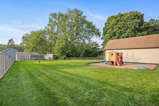 36 Ernest Ave, Waterbury, CT 06708 - fenced backyard featuring a playground