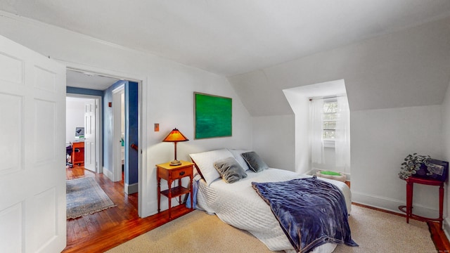 166 Catherine St, Hartford, CT 06106 - bedroom featuring wood finished floors and lofted ceiling