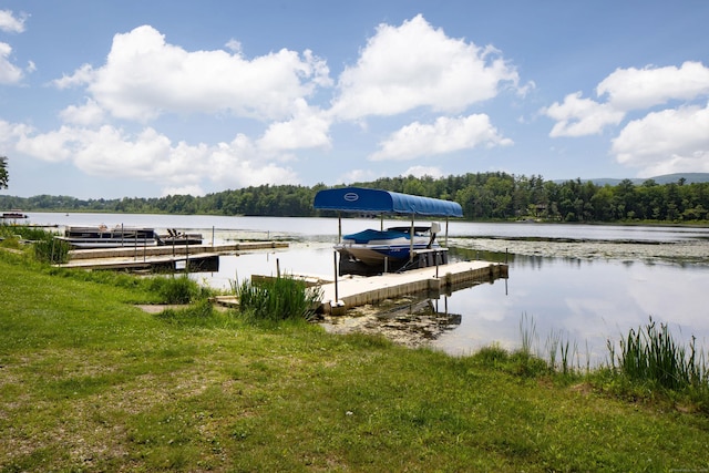 48 Preston Ln, Salisbury, CT 06068 - dock featuring a water view and a wooded view