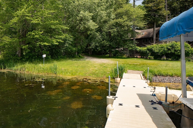 48 Preston Ln, Salisbury, CT 06068 - dock with a lawn and a water view