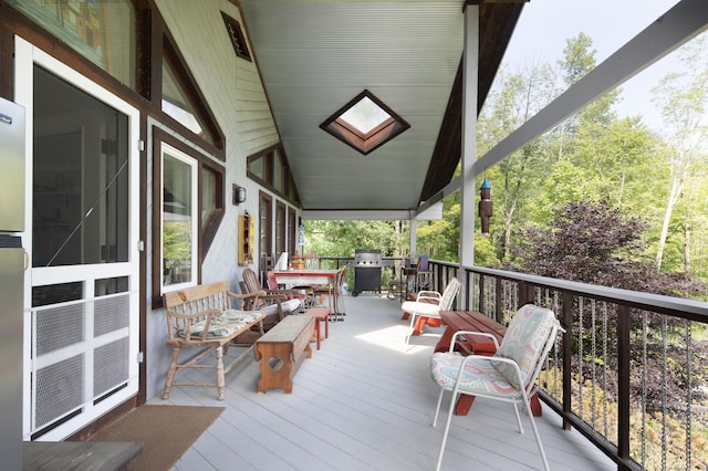 48 Preston Ln, Salisbury, CT 06068 - wooden deck featuring a grill