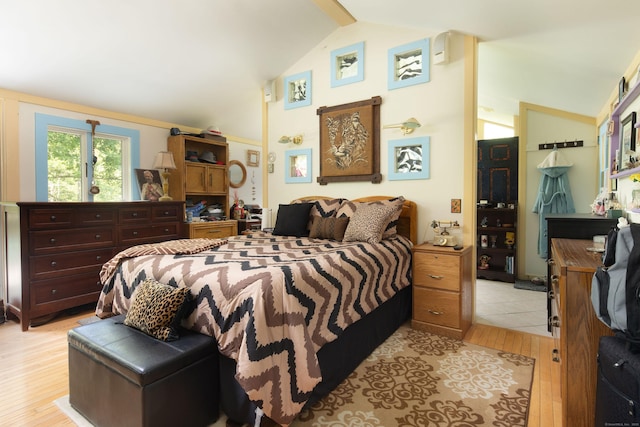 48 Preston Ln, Salisbury, CT 06068 - bedroom featuring light wood-style floors and high vaulted ceiling
