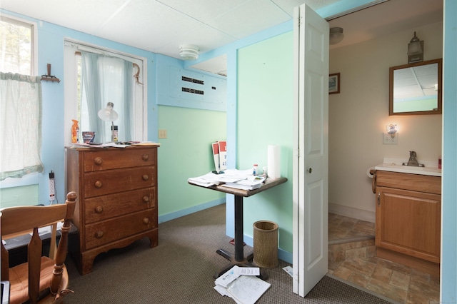 48 Preston Ln, Salisbury, CT 06068 - office featuring baseboards and stone finish flooring