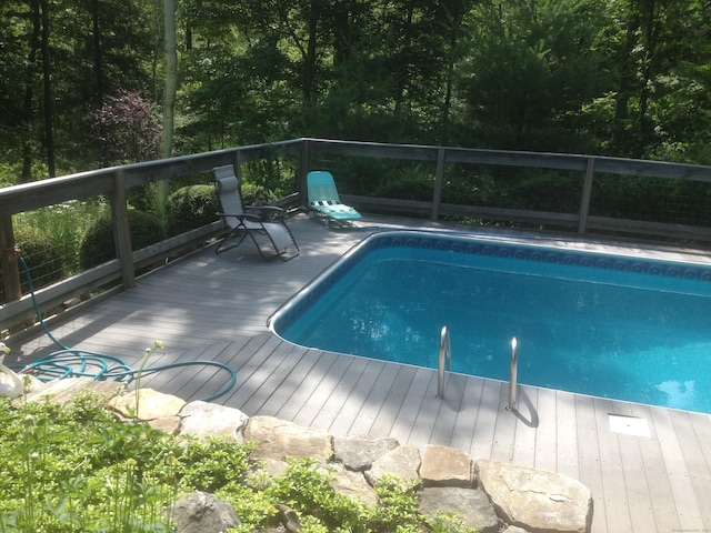48 Preston Ln, Salisbury, CT 06068 - outdoor pool featuring a wooden deck