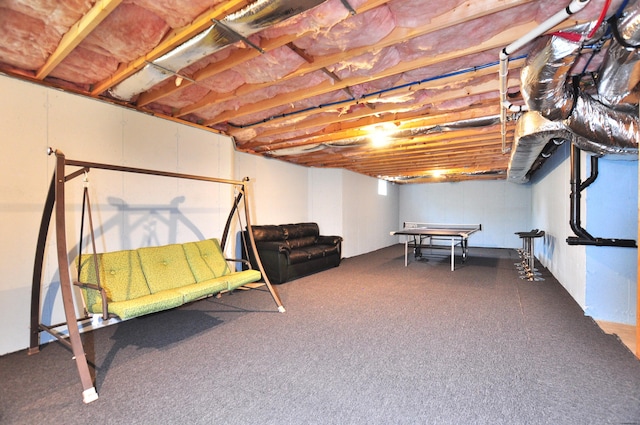 1 Leghorn Ln, Cromwell, CT 06416 - unfinished below grade area with carpet floors