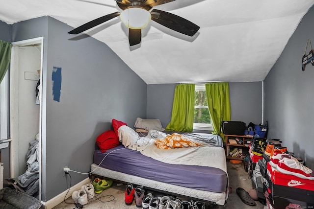 84 Hickory St, West Haven, CT 06516 - bedroom with lofted ceiling and ceiling fan