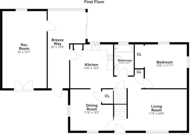 84 Hickory St, West Haven, CT 06516 - view of floor plan / room layout