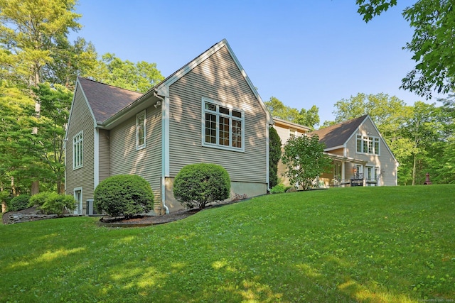 67 Hayden Hill Rd, Haddam, CT 06438 - view of home's exterior featuring a lawn