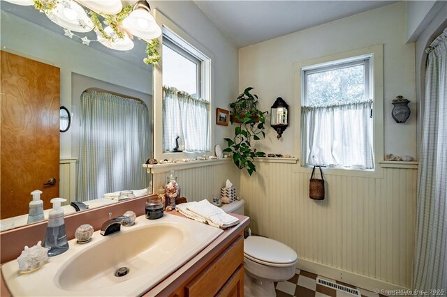 166 Old Colchester Rd, Salem, CT 06420 - bathroom with wainscoting and vanity
