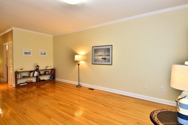 375 Allyn St Unit A4, Groton, CT 06355 - living area featuring light wood-style flooring and ornamental molding